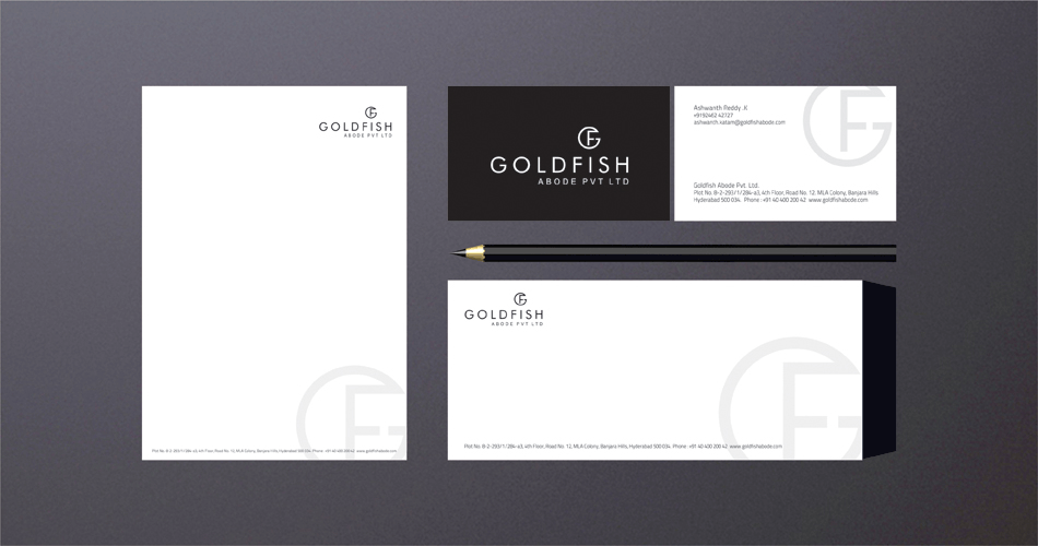 Logo-Design-bangalore-Hyderabad-stationery-gold-fish-logo-design--www.idealdesigns.in