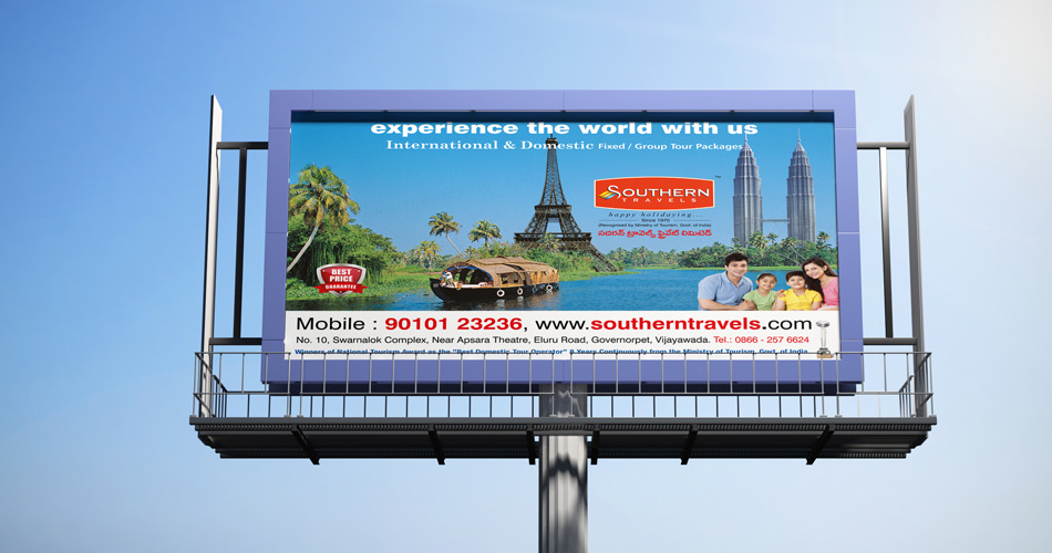 southern-travels-india---tourism-hoarding-design-hyderabad,-poster-design-hyderabad,-india