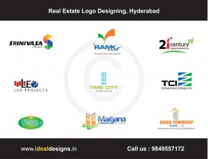 Real estate logo design Vijayawada, hyderabad, india - 9849557172, 9949645564 - www.idealdesigns.in