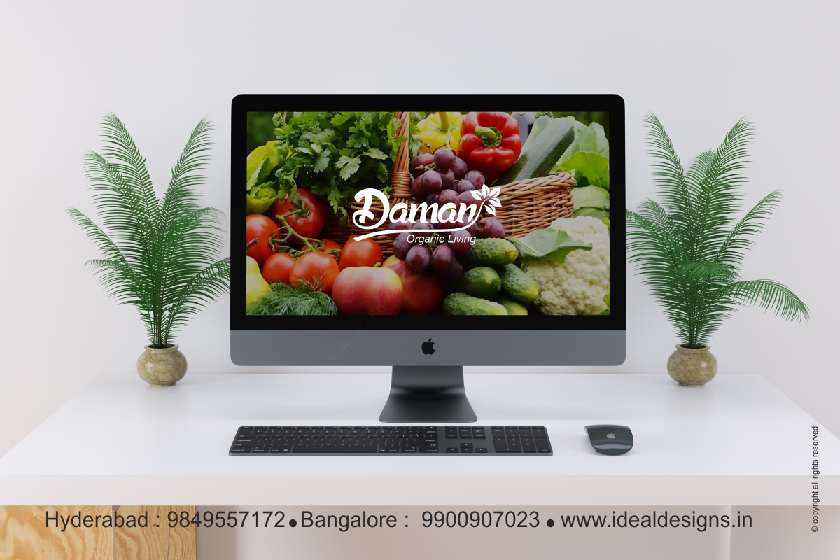 Healthy-Food-Logo-design-Daman-Organic-Living-branding-hyderabad-Banjara-hills-Best-Daman-Organic-Living-store-creative-logo-best-Organic-Food-Store-in-Hyderabad-india