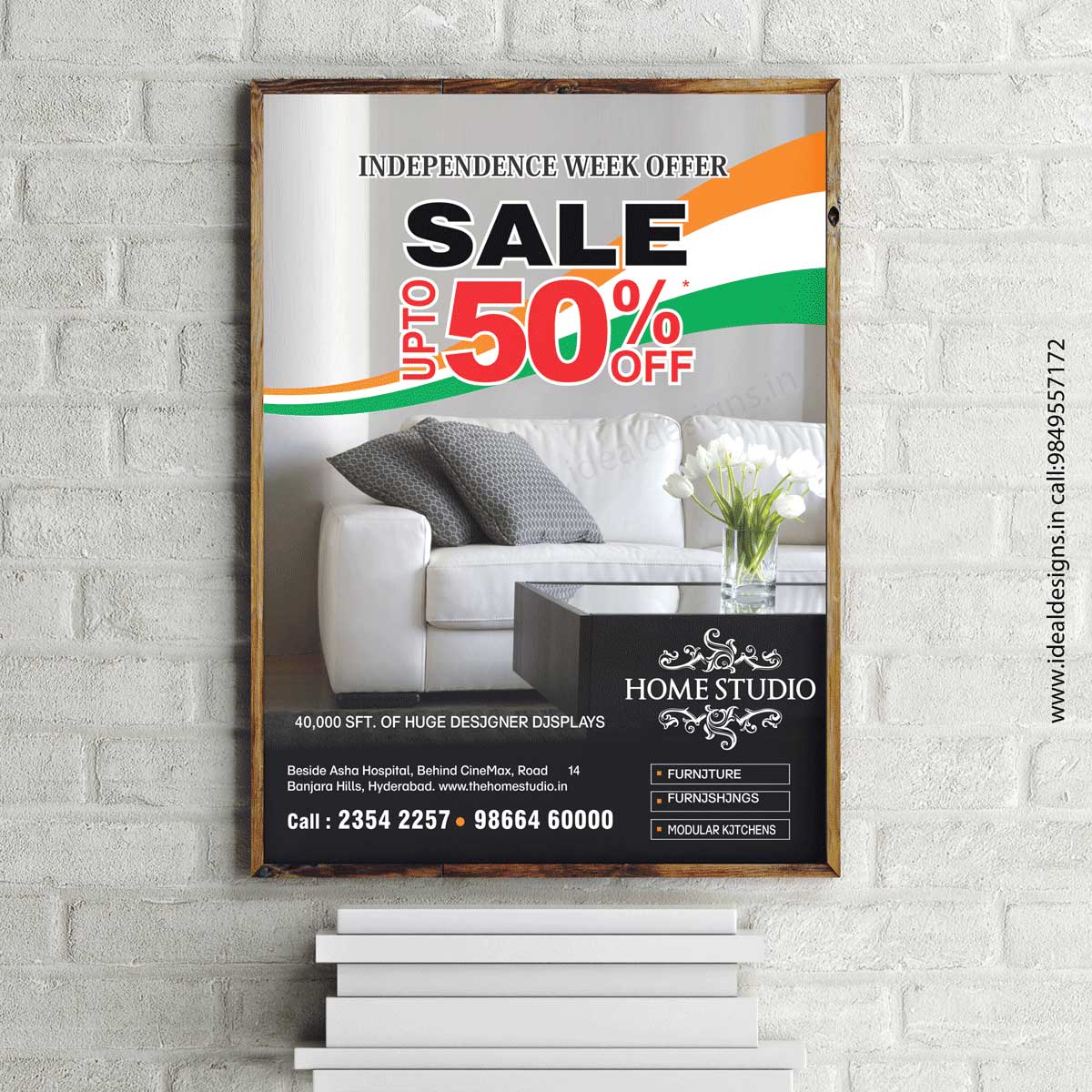 Furniture showroom Poster Design, Poster and Flyer Design india, Graphic Design company in hyderabad – homestudio