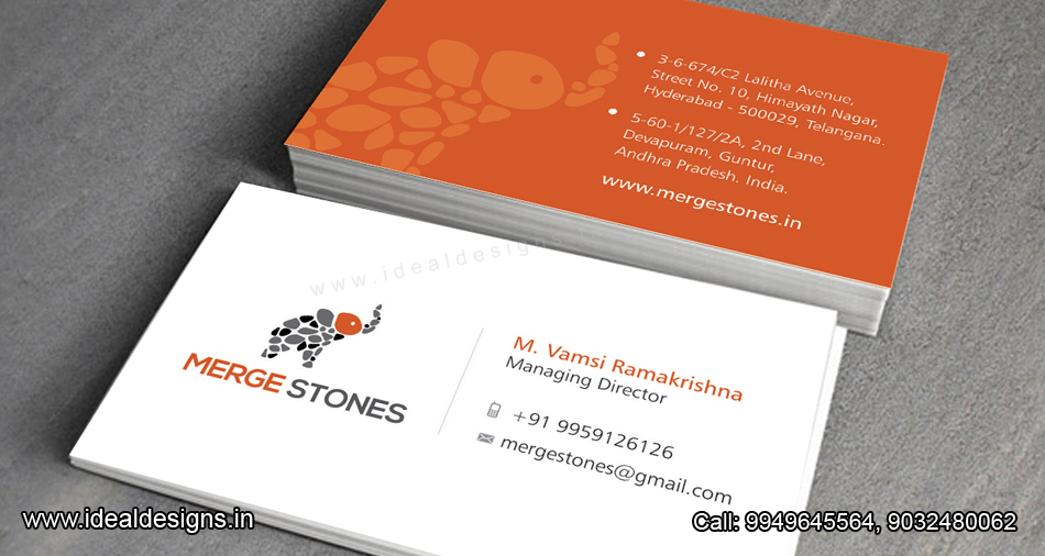 granites logo & stationery design hyderabad, India, Granite & Marble company Logo , stationery Design india - merge Stones