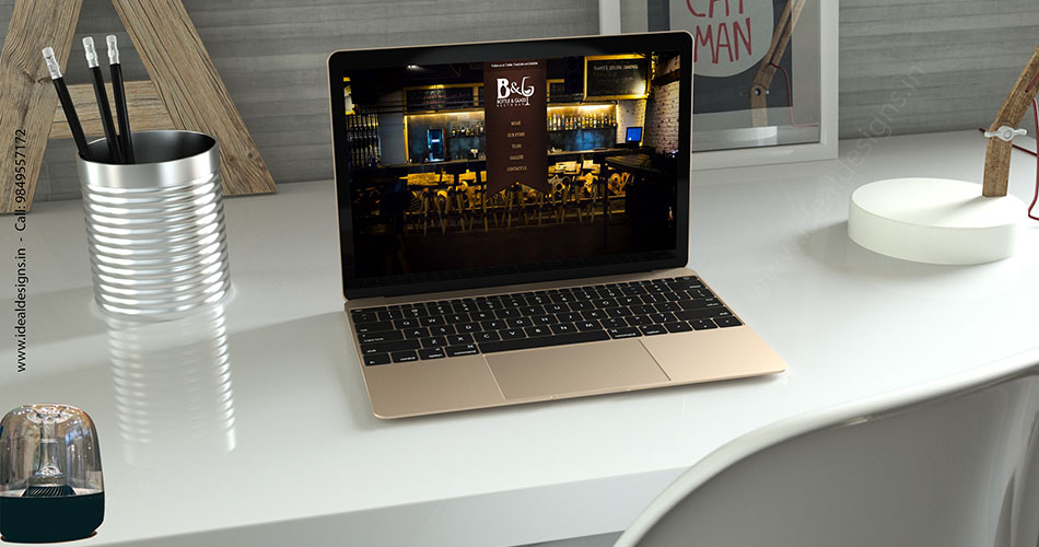 restobar website, hotel website design bengaluru, website design hyderabad, India - bottle and glass