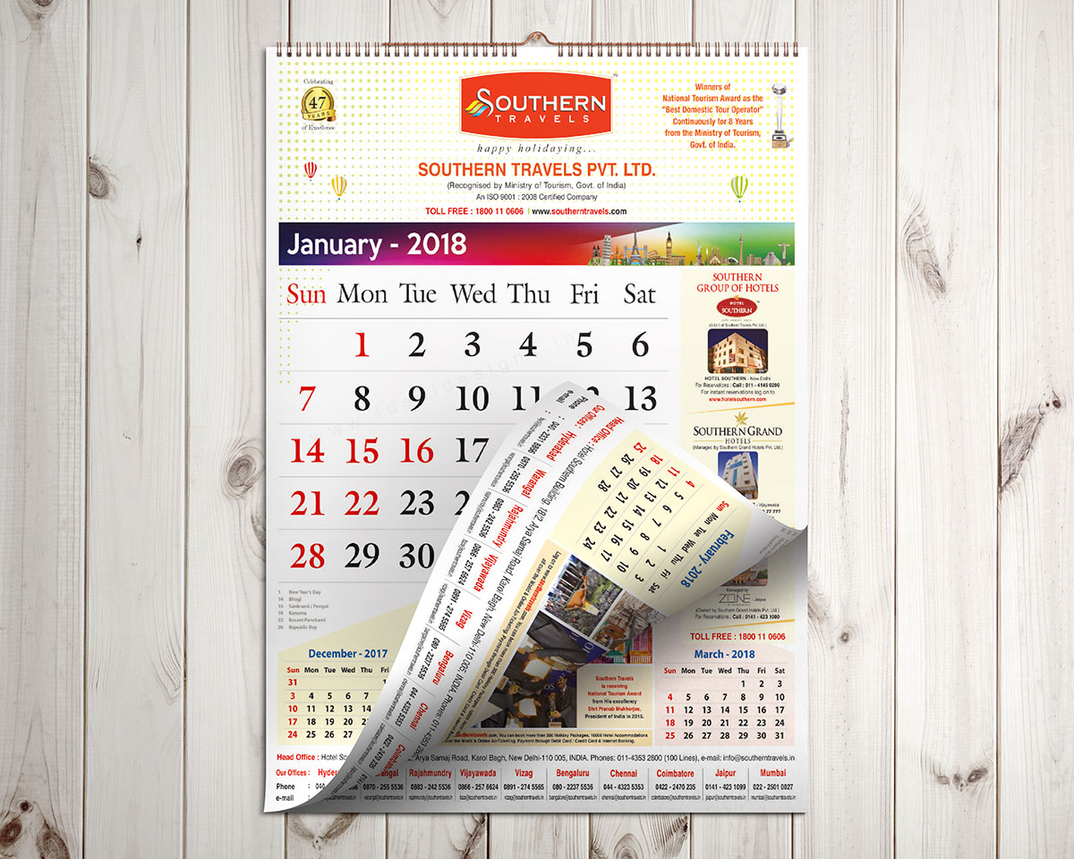 Calendar design hyderabad, Table calendar, wall calendar, new year calendar - southern 2020